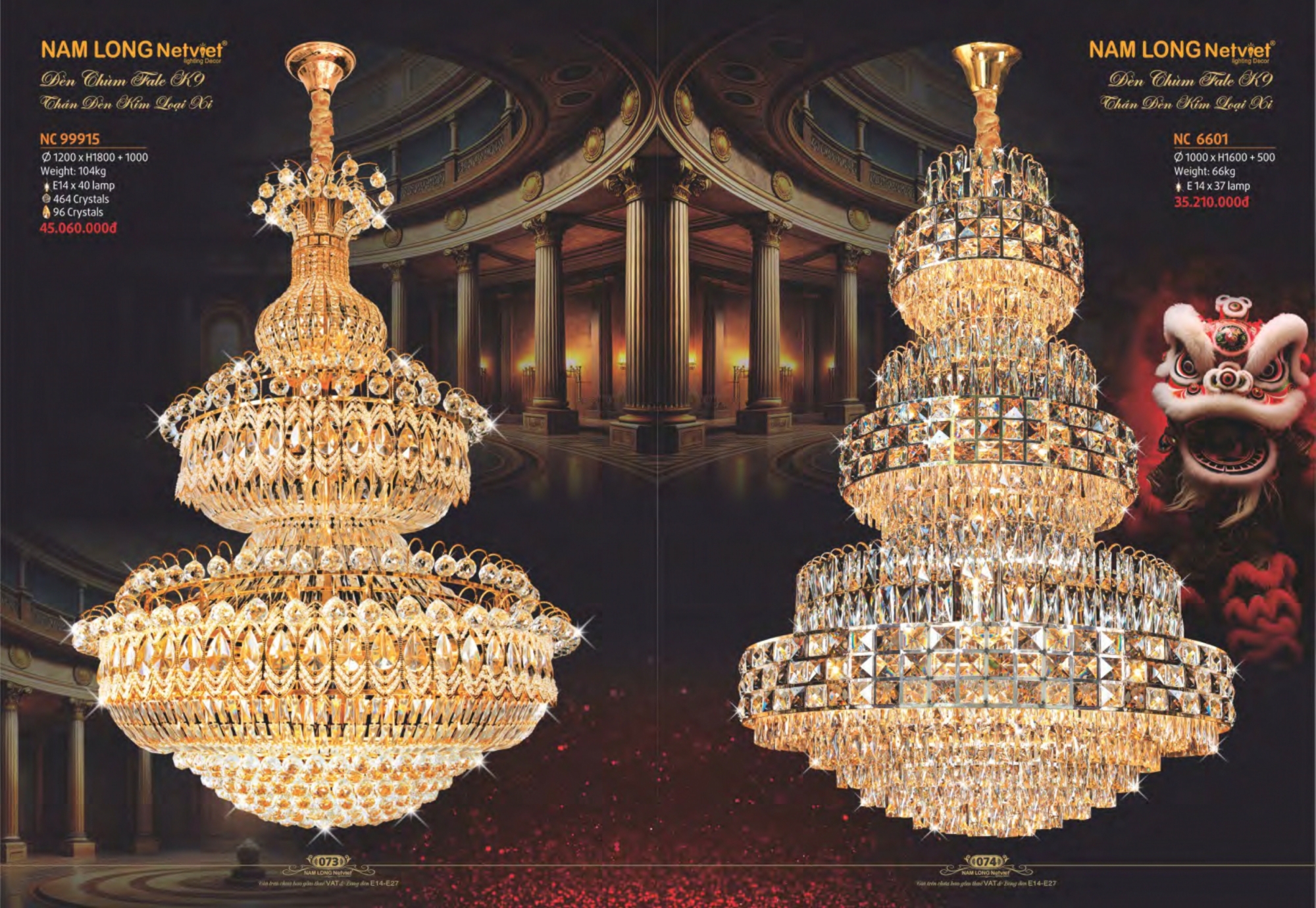 Bảng giá đèn trang trí Nam Long